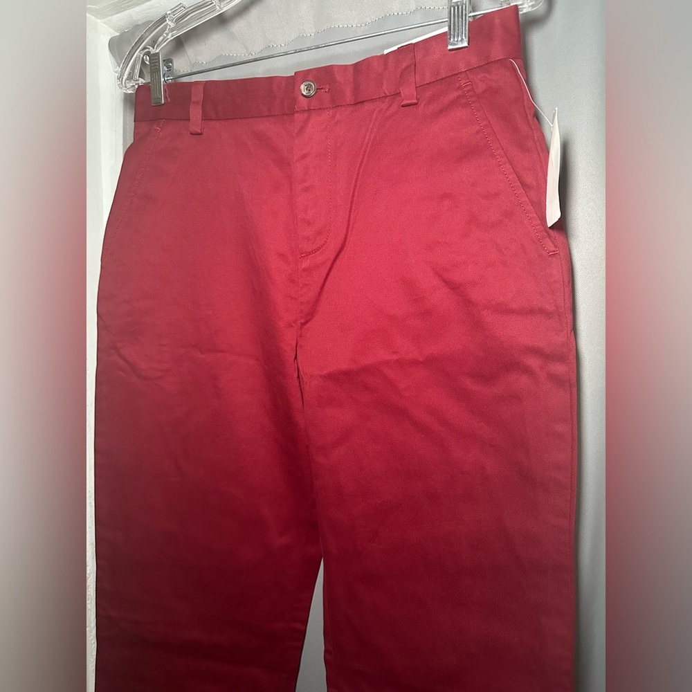 Brooks Brothers Fleece Boys Chino Pants Red Size 18 Straight Leg Flat Front NWT - Picture 4 of 14